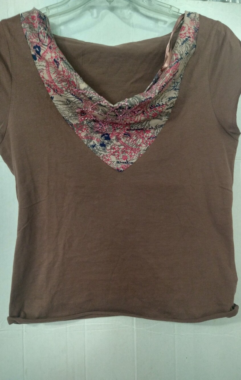 Women’s 100% turkish Cotton Short Sleeve Mauve T Shirt Sz M\S\8
